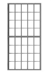 Tichy 8295 HO 40-Pane Masonry Window w/Glazing 50 x 100" Scale, Fits .68 x 1.45" Opening pkg(6)