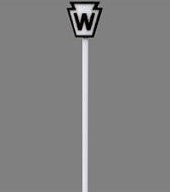 Tichy 8296 PRR Keystone Whistle Post Pkg 18