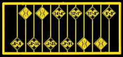 Tichy 8298 HO Bridge Clearance Warning Signs 12 Signs