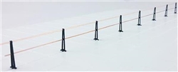 Tichy 8300 HO Pennsylvania Railroad-Style Pipe Rail Stanchions 30 Stanchions Makes 30" of Railings