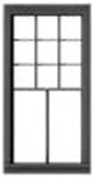 Tichy 8302 HO Rio Grande Southern Station 9 Over 2 Double-Hung Window 37 x 72" Scale, .45 x .895" Opening pkg(8)