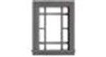 Tichy 8304 HO Victorian Attic Window with Precut Glazing 20 x 30" pkg 12