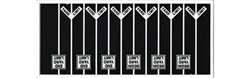 Tichy 8330 HO Yard Limit Signs 6 "Y"-Shaped Signs 3 Square Begin and 3 End Yard Limit Signs 