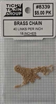 Tichy 8339 Brass Chain 18" 45.7cm 40 Links Per Inch