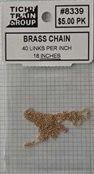 Tichy 8339 Brass Chain 18" 45.7cm 40 Links Per Inch