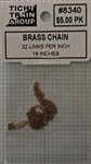 Tichy 8340 Brass Chain 18" 45.7cm 32 Links Per Inch