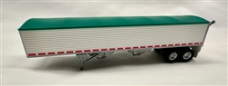 Trucks N Stuff 466 HO 39' Covered Grain Trailer Assembled White with Green Tarp