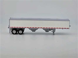 Trucks N Stuff 467 HO 39' Covered Grain Trailer Assembled White with Silver Tarp