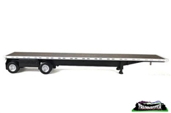 Trucks n Stuff HO 48' Spread-Axle Flatbed Trailer Assembled White