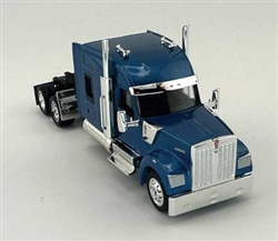 Trucks N Stuff 990065 HO Kenworth 990 Stand-Up Sleeper-Cab Semi Tractor Assembled Metallic Blue