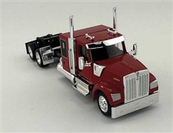 Trucks N Stuff 990083 HO Kenworth 990 Flat-Top Sleeper-Cab Semi Tractor Assembled Red