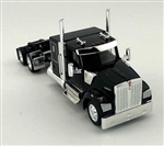 Trucks N Stuff 990093 HO Kenworth 990 Flat-Top Sleeper-Cab Semi Tractor Assembled Black