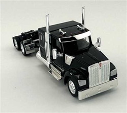 Trucks N Stuff 990093 HO Kenworth 990 Flat-Top Sleeper-Cab Semi Tractor Assembled Black