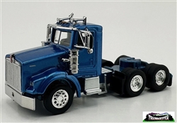 Trucks n Stuff HO Kenworth T-800 Day Cab Tractor Only Assembled Metallic Blue