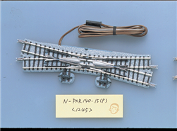 Tomy 1245 N Remote Double-Slip Turnout Points N-PXR140-15 Fine Track Right Hand w/5-1/2" Radius 15 Degree Diverging Routes