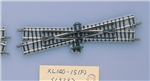 Tomy 1323 N 15 Degree Crossing XL140-15 Fine Track Left Hand 5-1/2" Straight Length