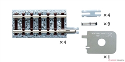 Tomy 1529 N S35 Fine Track to Conventional Code 80 Adapter Joint Track w/Wooden Ties 1-3/8" Pkg 4