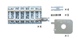 Tomy 15307 N Joint Track w/Concrete Ties S35-J-PC Fine Track Adapts Fine Track to Conventional Track 1-3/8" Pkg 4