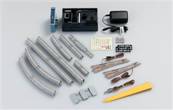 Tomy 90950 N My Plan NR-PC A+B Track Starter Set Fine Track 22 x 66" Oval w/Siding Power Pack and Rerailer