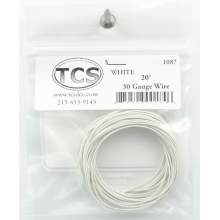 TCS 1087 30-Gauge Wire 20' Roll White