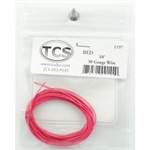 TCS 1197 30 Gauge 7 Strand. 0.026 Diameter Wire 10' Roll Red