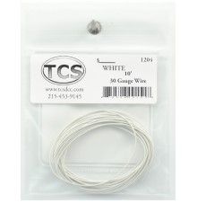 TCS 1204 30 Gauge 7 Strand. 0.026 Diameter Wire 10' Roll White