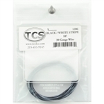 TCS 1206 30 Gauge 7 Strand. .026 Diameter Wire 10' Roll Black w/White Stripe