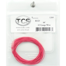 TCS 1209 32 Gauge Wire 10' Roll Red