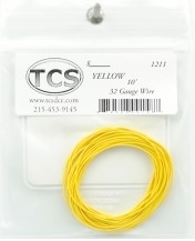 TCS 1211 32 Gauge Wire 10' Roll Yellow