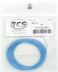 TCS 1213 32 Gauge Wire 10' Roll Blue