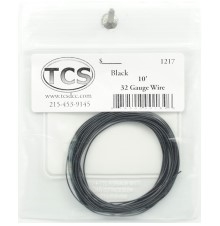 TCS 1217 32 Gauge Wire 10' Roll Black