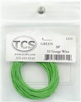 TCS 1223 32 Gauge Wire 20' Roll Green