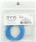 TCS 1224 32 Gauge Wire 20' Roll Blue