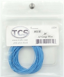 TCS 1224 32 Gauge Wire 20' Roll Blue