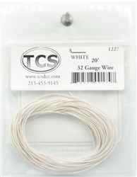 TCS 1227 32 Gauge Wire 20' Roll White