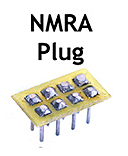TCS 1254 CB 8 NMRA 8-Pin DCC Decoder Plug Only Includes Soldering Pads for Wires