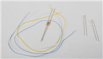 TCS 1289 LED Kit Includes 2 Sunny 1/8" 3mm Diameter LEDs 3 Wires 2 680-Ohm Resistor