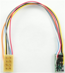 TCS 1380 Z Z2P-3.5"UK 2-Function DCC Decoder 3.5" Harness & NMRA 8-Pin Plug Rotated 90 Degrees