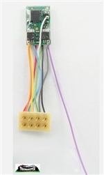 Train Control Systems 1391 M4P-1" 1 Amp, 4 Function DCC Decoder Control Only With 1" Harness, NMRA 8-Pin Plug 