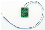 Train Control Systems 1436 HO DP5-KA 5-Function Direct Plug DCC Decoder w/Keep Alive Wires Control Only 8-Pin for Atlas, Kato, Athearn w/Extra blue, black/white Wires .51 x .6 x .1