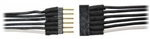 TCS 1476 6-Pin Micro Connector .256 x .62 x .126" w/6" Wire Leads Black