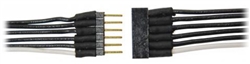 TCS 1476 6-Pin Micro Connector .256 x .62 x .126" w/6" Wire Leads Black