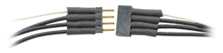 TCS 1491 Micro Connector Set 1 Male 1 Female 4-Pin Linear Array w/6" Wires 