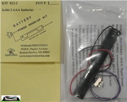 Tomar 8122 O Double-Battery Power Hookup Kit For Drumheads & LED Markers Includes AAA Battery Holder Slide Swtich & Wire