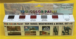 Tru Color 10403 Weathering Paint 6-Color Set 1oz Bottles Set #3 Includes 1 Each: #9 93 173 348 357 359