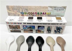 Tru Color 10900 Modern Distribution Industry Paint Set 6 Flat Colors for Brush Painting