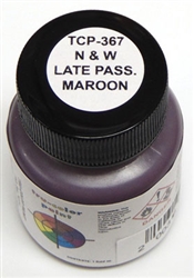Tru-Color 367 Acrylic Paints 1oz N&W Light Pass Car Maroon
