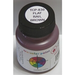 Tru-Color 830 Flat Brushable Color Acrylic Paints 1oz Rail Brown