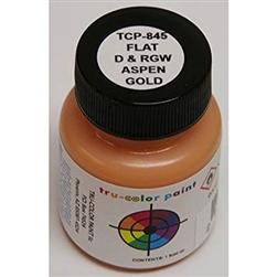 Tru-Color 845 Flat Brushable Color Acrylic Paints 1oz Denver & Rio Grande Western Aspen Gold