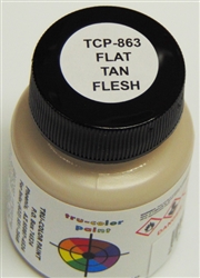 Tru-Color 863 Flat Brushable Color Acrylic Paints 1oz Flat Tan Flesh